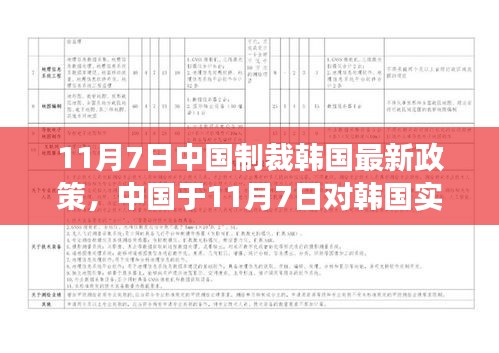 涉政问题解析，中国于11月7日实施最新制裁韩国政策解读