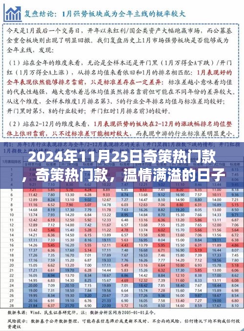 奇策热门款温情满溢的日子，探索时尚潮流的温情之旅（2024年11月25日）