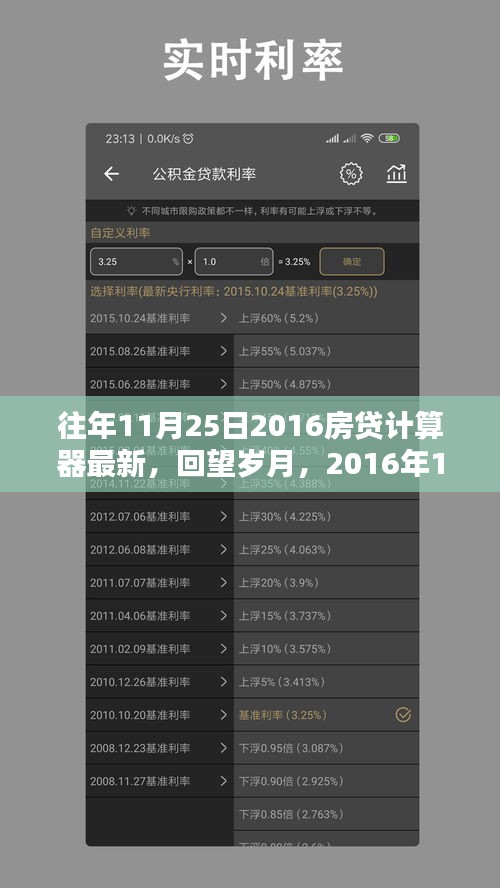 回望岁月，2016年11月25日房贷计算器的新纪元与影响