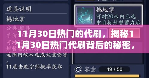 揭秘11月30日热门代刷背后的真相，真相探索与法律探讨