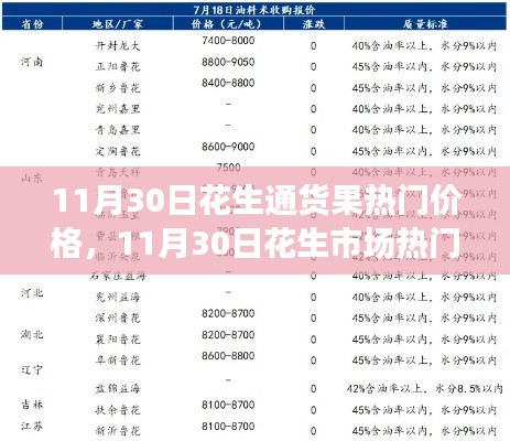 11月30日花生市场热门价格走势解析及通货果价格概览