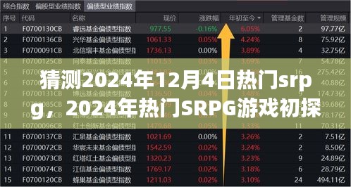 预测与玩转，揭秘2024年12月4日热门SRPG游戏全新体验