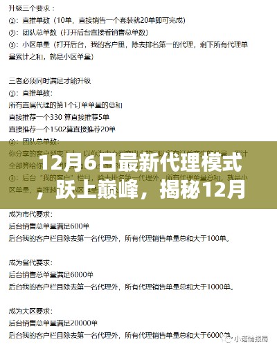 12月6日最新代理模式，跃上巅峰，揭秘12月6日最新代理模式，开启自信与成就之旅