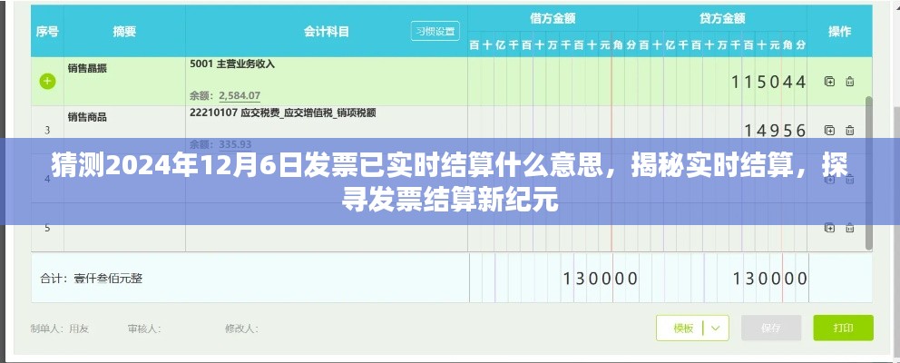 揭秘实时结算，探寻发票结算新纪元，预测未来实时结算趋势（2024年12月6日）