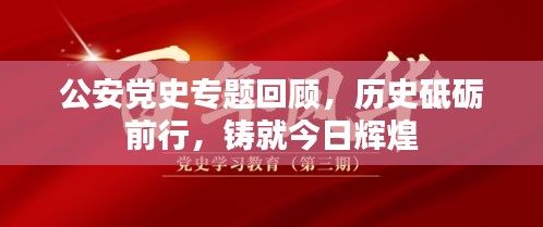 公安党史专题回顾，历史砥砺前行，铸就今日辉煌